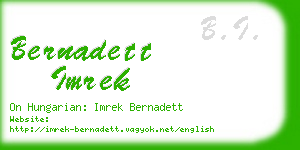bernadett imrek business card
